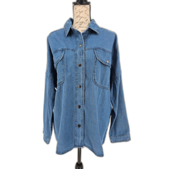 Elan Rock & Roll NWT Women's Distressed Denim Jacket Small - Picture 8 of 15